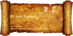 Mileh Egmont névjegykártya